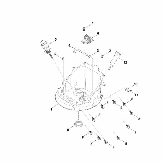 Picture of J - Meccanismo regolatore e coppa dell'olio EVC 200.3 (EVC200-0007)